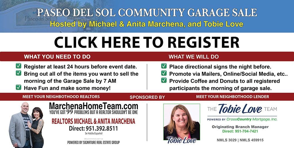 Paseo Del Sol Community Garage Sale